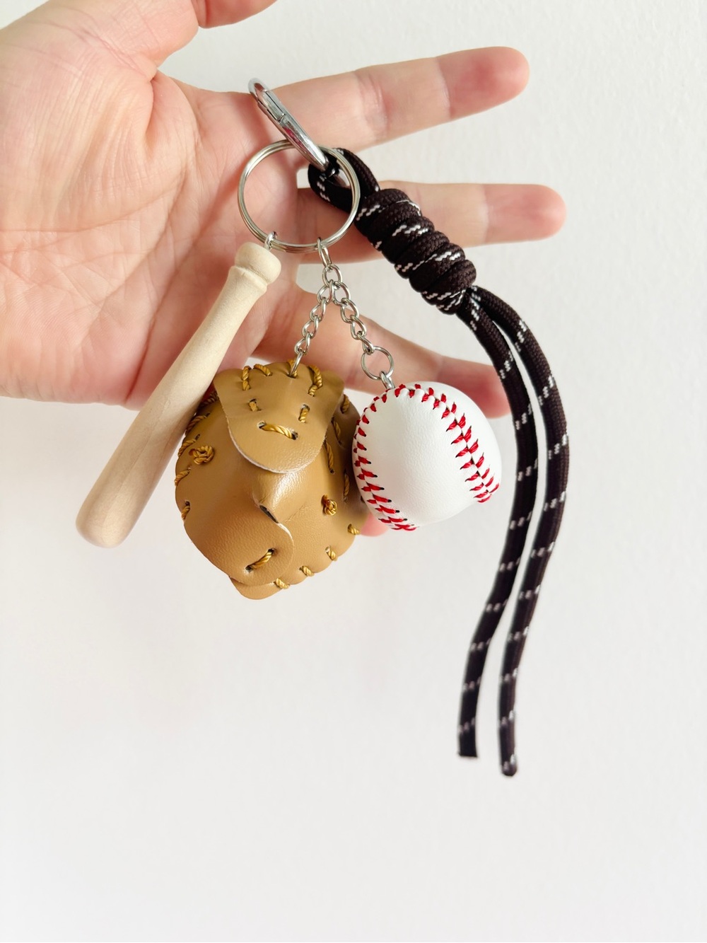 Baseball Glove Bat Ball Keychain Bag Charm Sport Theme softball NWOT